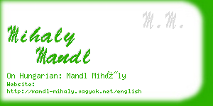 mihaly mandl business card